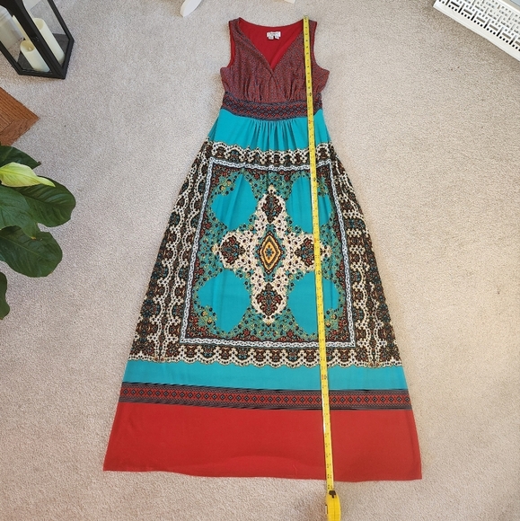 Elegant, Bohemian Multicolor Maxi Dress - Picture 10 of 10